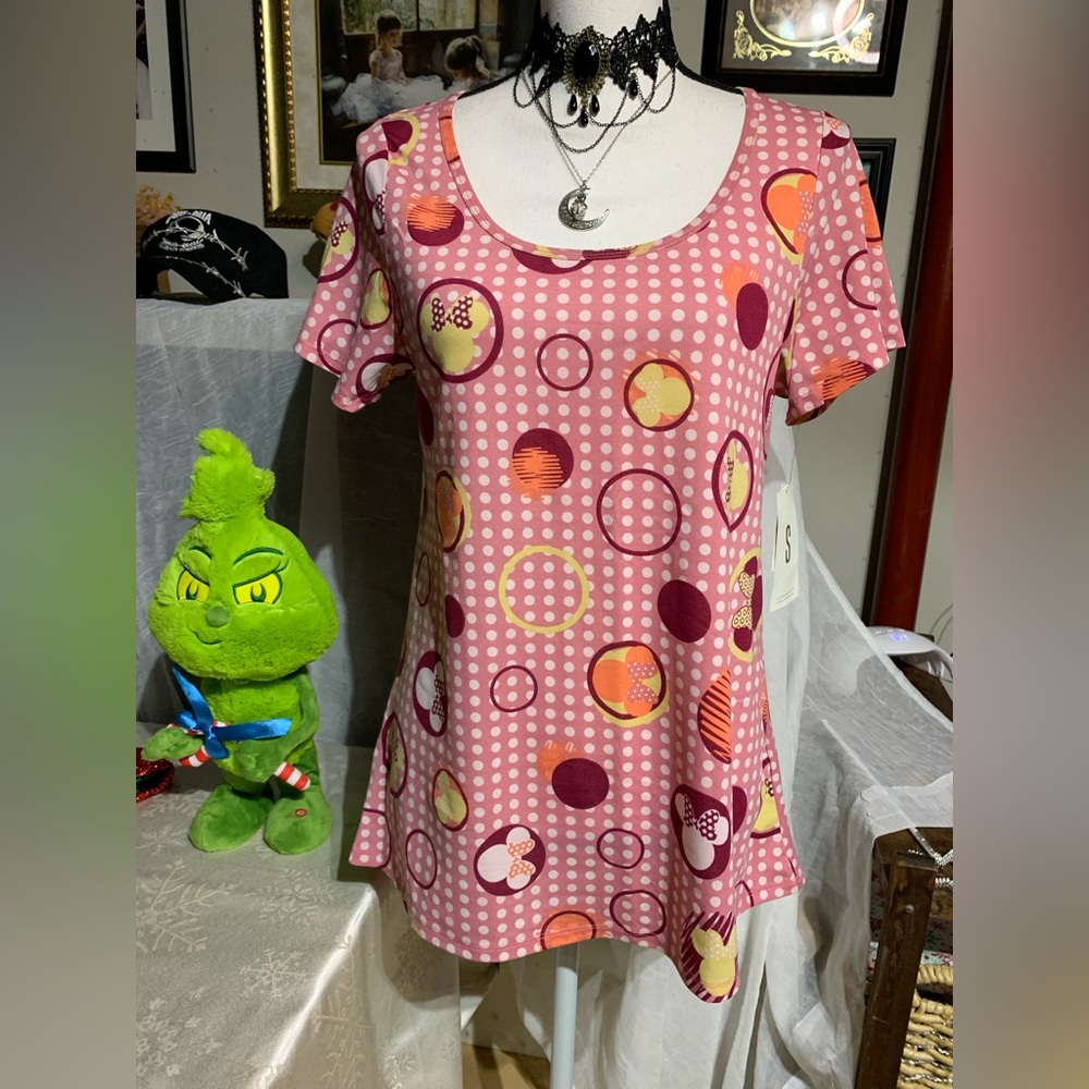 Lularoe Classic T Disney Pink Minnie Mouse Top